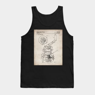 Sailing Winch Patent - Sailor Lake House Decor Art - Antique Tank Top